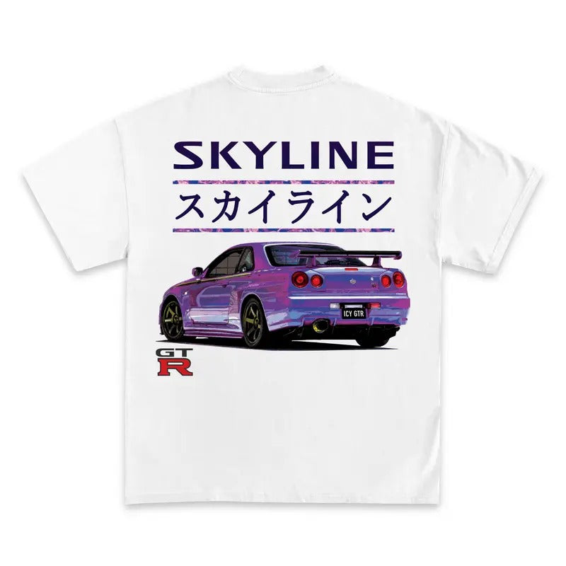 Skyline GTR JDM Racing T-Shirt - Men's Premium Cotton Comfort Shirt - Menswear