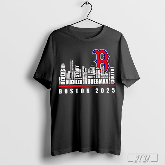 Skyline Name Boston Red Sox 2025 T Shirt