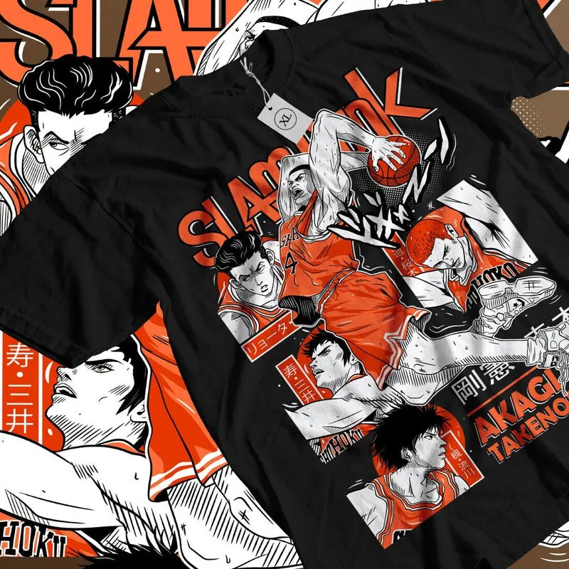 Slam Dunk T-Shirt S-4XL Slam Dunk Team Basketball Anime Sport Manga Shirt Tshirt S-4XL
