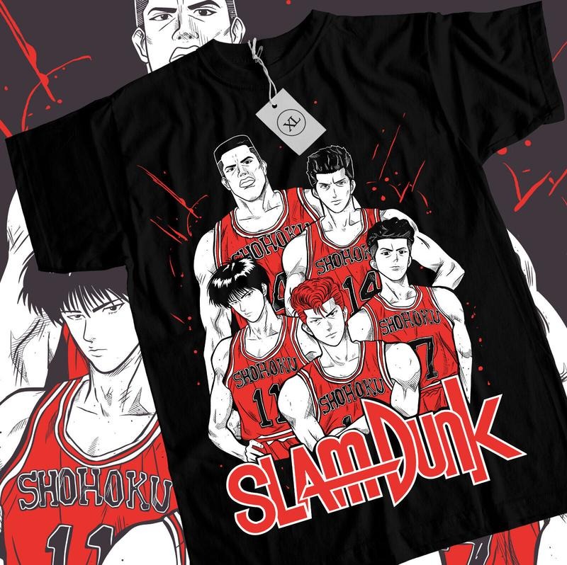 Slam Dunk Team T-Shirt S-4XL Basketball For Anime Manga Black Tshirt Tee Tshirt S-4XL