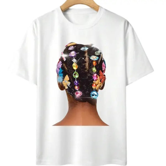 Slayr Plus Size Casual Graphic Print Short Sleeve T-Shirt Cotton Unisex, Crew Neck, Size S- 3XL,Gift For Women Top Womenswear Underwear Humen