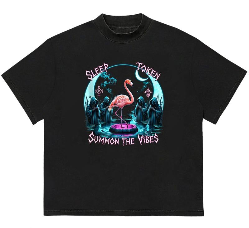 Slee.peep Tokkke.enen Flamingo Vibes Take Me Back to Eden T-Shirt Add Your Unique Twist Hoodie, Sweatshirt