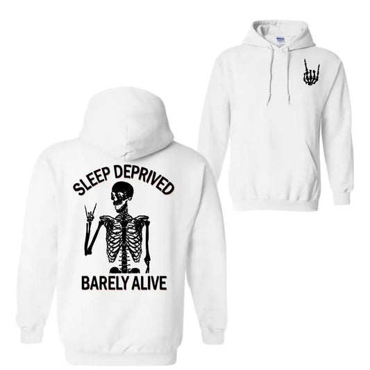 Sleep Deprived Fit Short Sleeve Hoodie, Sweatshirt, T-Shirt, Unisex, For Men, For Women | InkThreadWorks.com