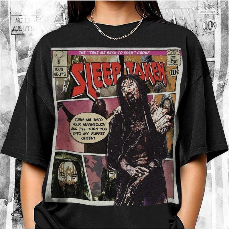 Sleep Token Comic 90s Shirt, Bootleg Metal Rock Band Retro Sleep Token's Tee, Gift For Fan 3F5G4F Hoodie, Sweatshirt