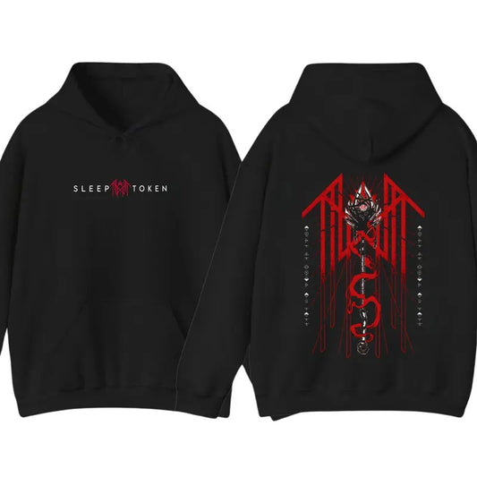 Sleep Token Double Sides Hoodie Sweatshirt T shirt, Reaper Angel TShirt, Vintage TRIDENT Hoodie, Sleep Token Tour Merch, Gifts For Fan Men Women