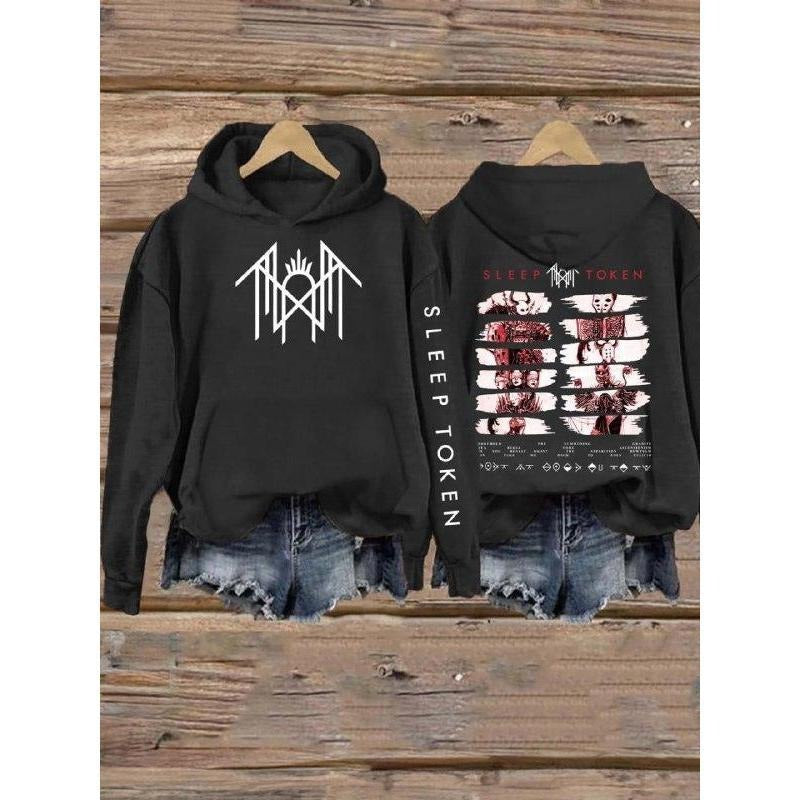Sleep Token Hoodie 2 sides and left sleeve Print Logo Sleep Token style 2FDS T-Shirts, Sweatshirt | InkThreadWorks.com