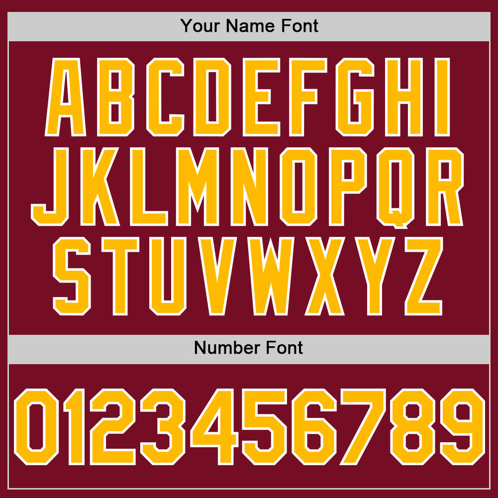 Custom Crimson Gold-White Authentic Sleeveless Baseball Jersey