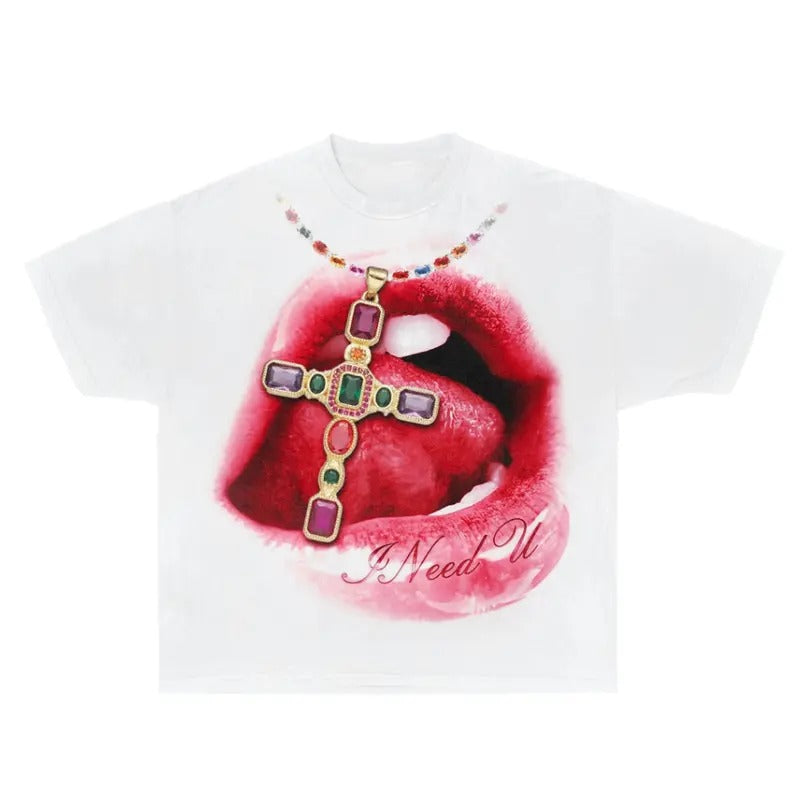 Slip I Need U T-shirt Gothic Harajuku Slip Goth Y2k Clothing Hoodie, Sweatshirt | InkThreadWorks.com