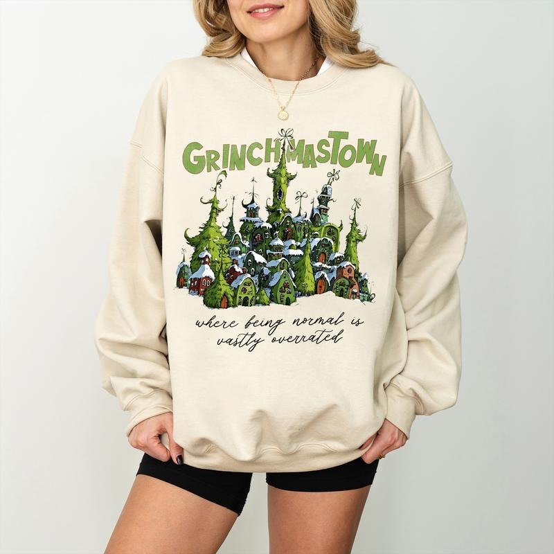 Small Town Grinnchmas Sweatshirt, Merry Griinchmas Shirt, Funny Christmas Shirt, Christmas Family Party Tee Hoodie