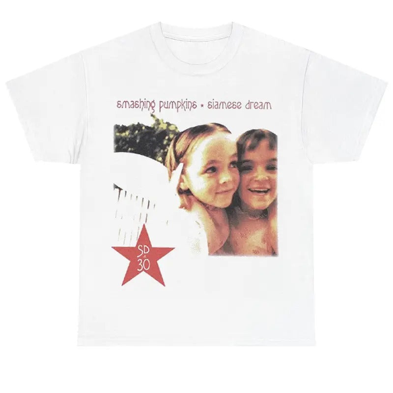 Smashing Pumpkins Siamese Dream 30th Anniversary Tee Classic Tour Shirt Retro Band Merch Unisex Menswear Womenswear Top Tshirt Streetwear Crewneck Short Sleeve