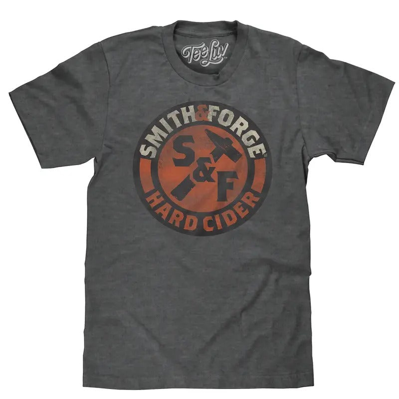 Smith & Forge Hard Cider Logo T-Shirt - Gray Hoodie, Sweatshirt | InkThreadWorks.com