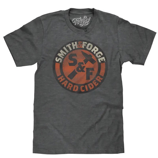 Smith & Forge Hard Cider Logo T-Shirt - Gray Hoodie, Sweatshirt | InkThreadWorks.com