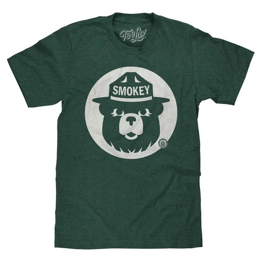 Smokey Bear Shirt Retro Mascot T-Shirt - Forest Green Hoodie, Sweatshirt | InkThreadWorks.com
