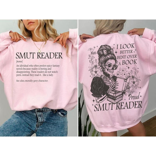 Smut Reader T-Shirt, Romance Reader Sweatshirt, I Look Better Bent Over A Book Hoodie, Dark Romance Sweater, Spicy Book...
