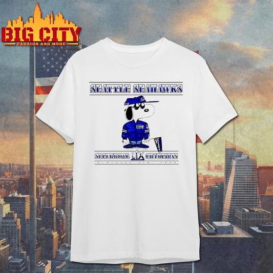 Snoopy Seattle Seahawks Super Bowl Champions 2026 Shirt