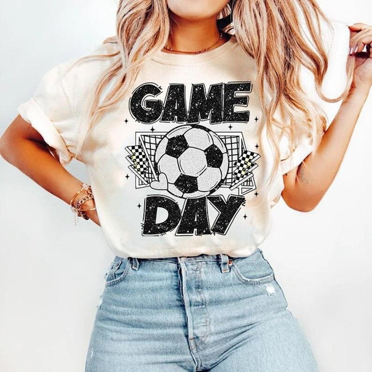 Soccer, Coquette Game Day, Soccer Mama Tshirt Hoodie, Sweatshirt | InkThreadWorks.com