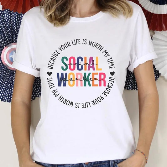Social Worker T-Shirt, School Social Worker Shirt, Social Work Student Graduation Tee, Social Worker Gifts Tee,...