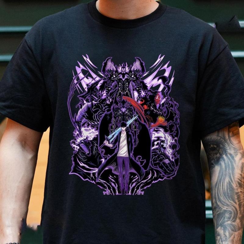 Solo Leveling Anime Shirt, Gothic Sun Jing Woo T-Shirt, Viral Japanese Manga Merchandise, Fresh Styles, Updated for Today, Unisex