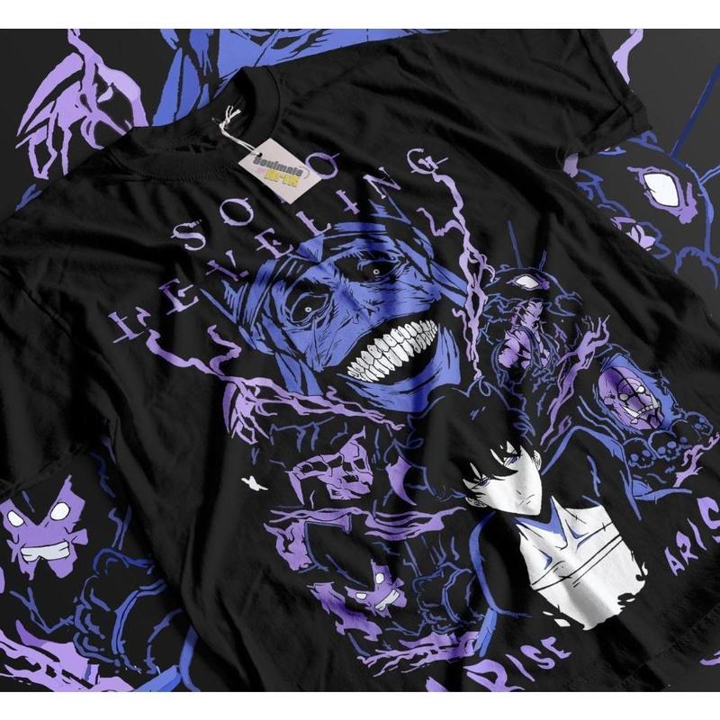 Solo Leveling T-Shirt Anime Manga Sung Jin Woo Unisex Shirt Soft Tee