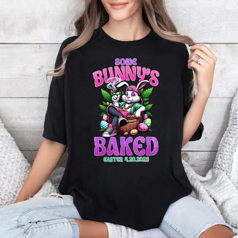 Some Bunny T-shirt, Happy 420 Easter Funny Smoking Easter Bunny Men T-Shirt Hoodie, Sweatshirt | InkThreadWorks.com