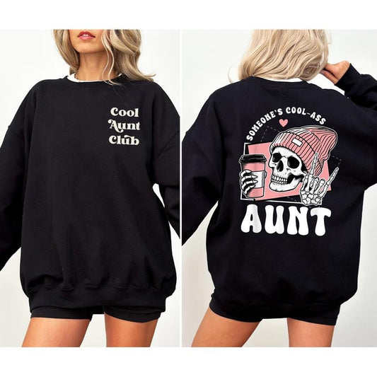 Someone's Cool Ass Aunt T-Shirt Sweatshirt Hoodie, Cool Aunts Club Tee, New Aunt Gift, Auntie Shirt, Pregnancy...