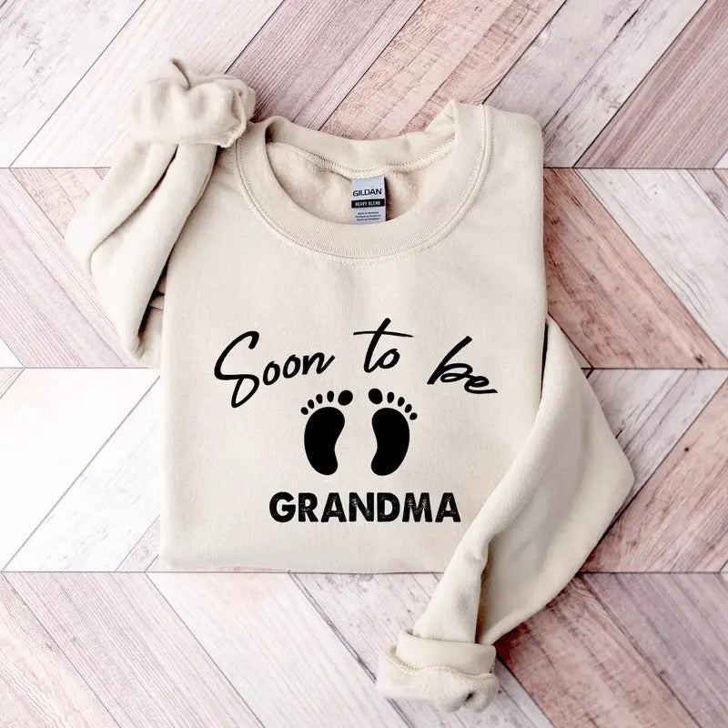 Soon to be Grandma Sweatshirt and Tshirt Fabric Soft Day Hoodie | InkThreadWorks.com