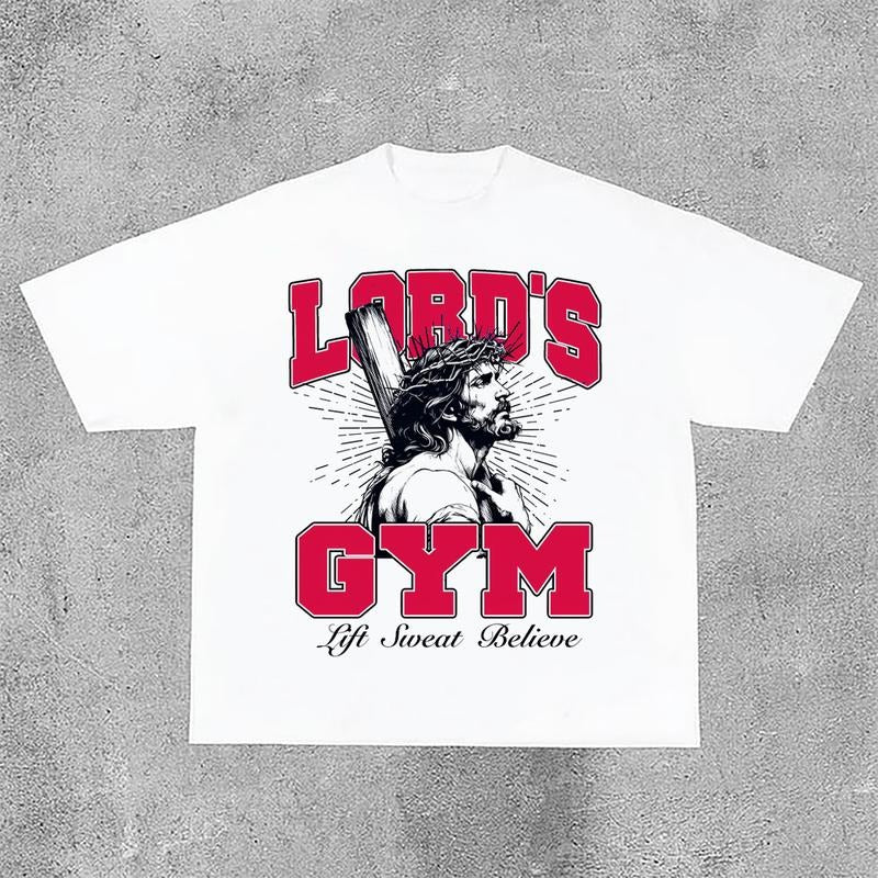 Sopula Casual Jesus God Gospel Sports Letters - Lord's Gym - Printed Pattern Cotton T-Shirt Hoodie, Sweatshirt