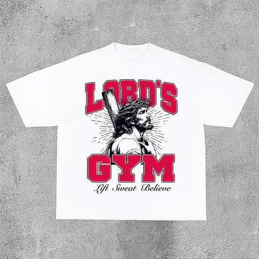 Sopula Casual Jesus God Gospel Sports Letters - Lord's Gym - Printed Pattern Cotton T-Shirt Hoodie, Sweatshirt