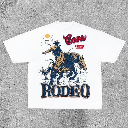 Sopula Coors Banquet Rodeo Classic Graphics Print Casual Cotton T-Shirt