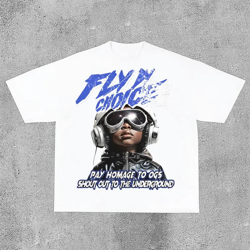 Sopula Fly By Choice Graphic Print Cotton T-Shirt