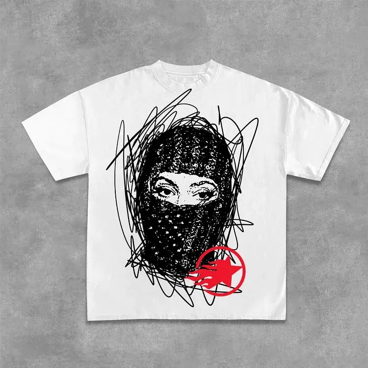 Sopula Gang Graffiti Mask Printed Cotton T-Shirt Hoodie, Sweatshirt | InkThreadWorks.com