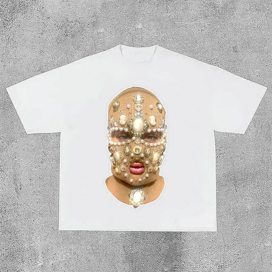 Sopula Vintage Cool Girl Fearless Graphic Print Acid Washed T-Shirt