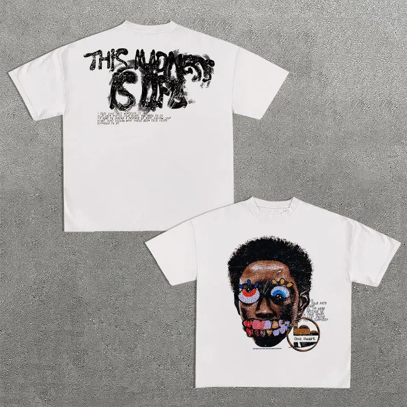 Sopula Vintage Madness Print Graphic Street Basketball T-Shirt