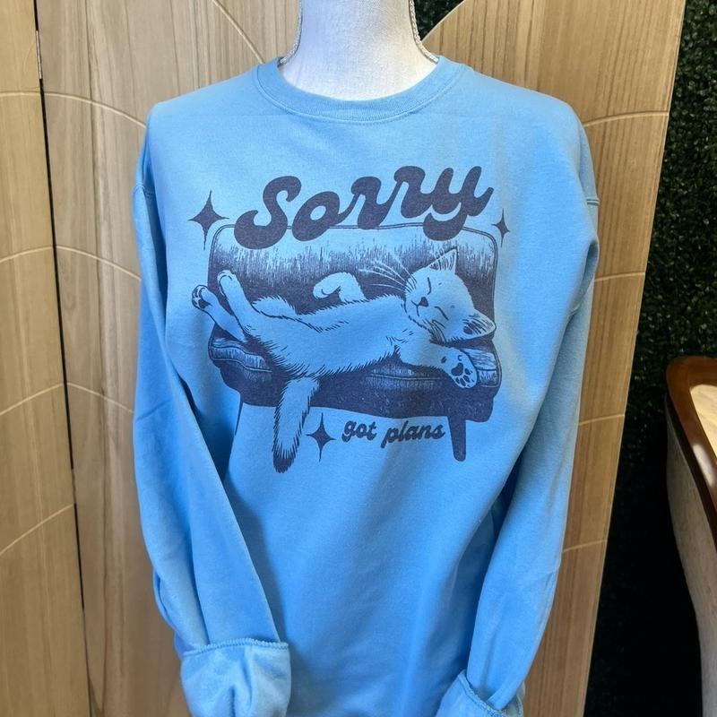 Sorry Got Plans Sweatshirt - Cat TShirt - Cat Sweatshirt - Funny Tee Hoodie | InkThreadWorks.com