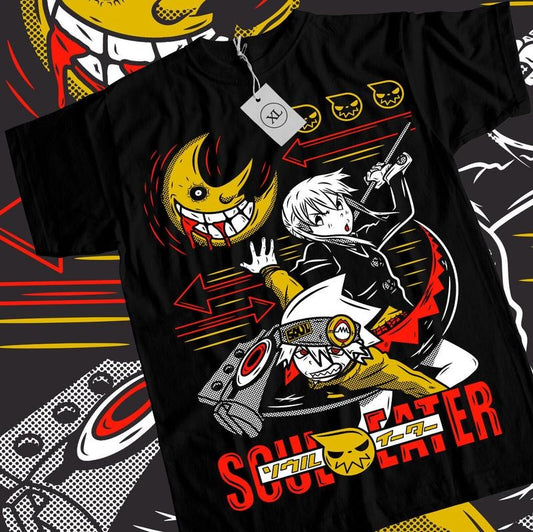 Soul Eater T-Shirt S-4XL Death the Kid Japanese Anime Manga Black Star Shirt Tshirt S-4XL Hoodie, Sweatshirt