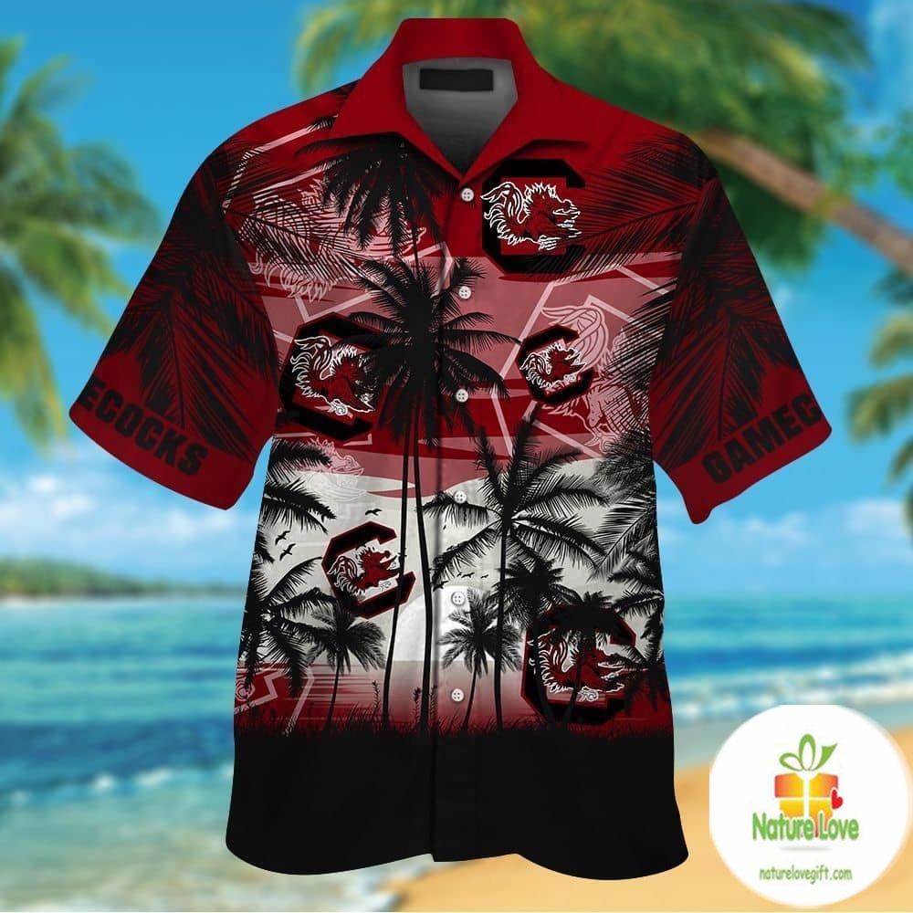South Carolina Gamecocks Hawaiian Shirt Tropical Button Up Aloha