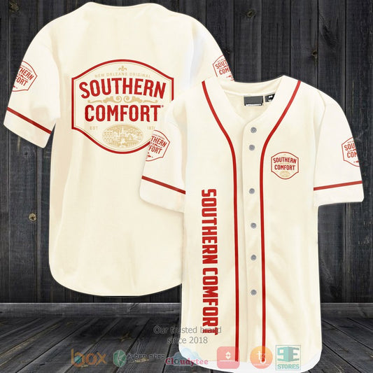 Southern Comfort white red Baseball shirt