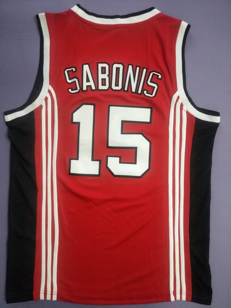 Soviet Union CCCP #15 Arvydas Sabonis 15 # Red Basketball Jersey Style 1