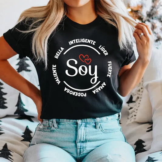 Soy Mujer Valiente Poderosa T-Shirt, Women's Aesthetic Shirt, Gift Tee For Mexican, Women Latina Pride Tee, Mexican...