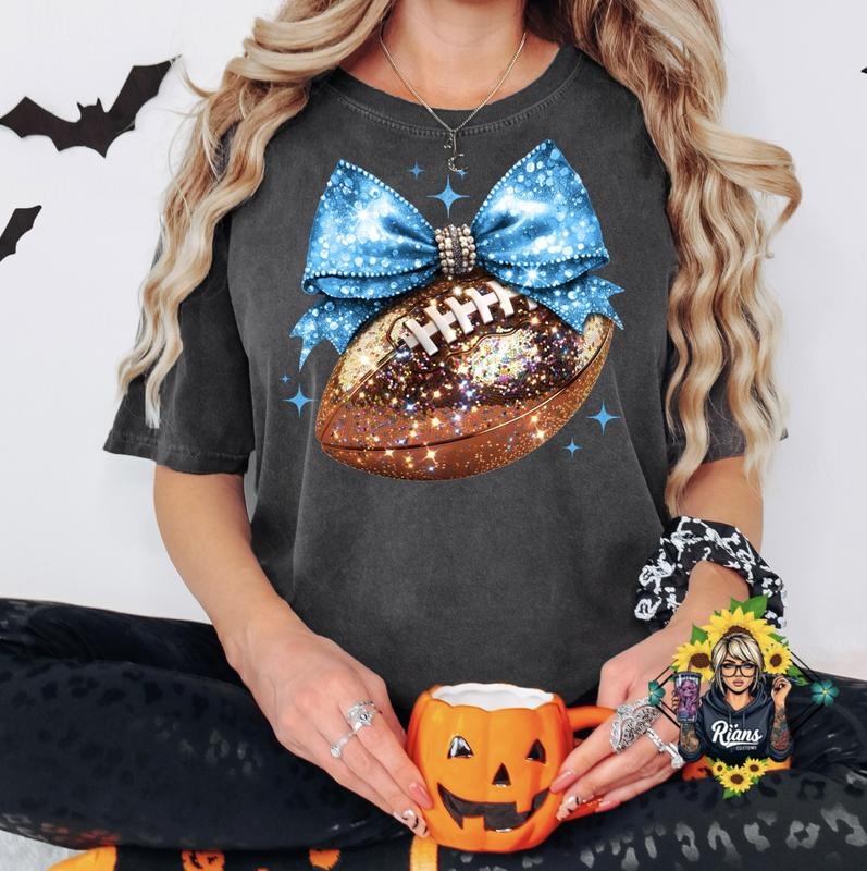 Sparkling into Football Season. unisex comfort colors Tshirt Hoodie, Sweatshirt | InkThreadWorks.com