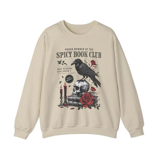 Spicy Book Club Sweatshirt, Morally Grey Hoodie, Book Sweatshirt, Booktok Merch, Bookish Things, Smut Gift, Death By TBR Unisex Soft Comfort Crewneck Pullover Long Sleeves Graphic Fabric Sweater