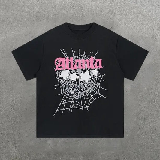 Spider 555555 Graphic Cotton Short, Y2k Shirt, Hip Hop, Unisex T-Shirt, Gift For Men Women Womenswear Menswear Top Streetwear