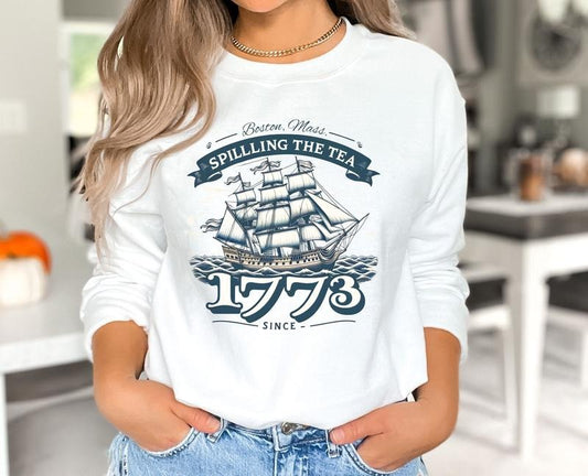 Spilling The Tea Since 1773 T Shirt Hoodie Sweater History Teacher Gift Funny History Teacher Sweatshirt History Lover Gift Tea Boston Shirt Party style 02