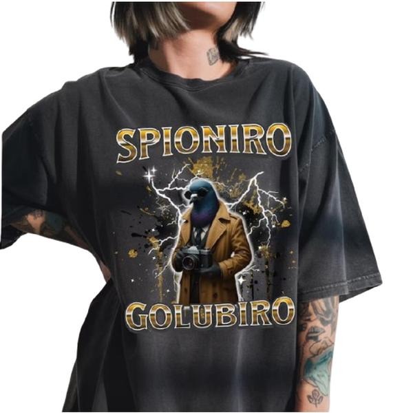 Spioniro Golubiro Italian Brainrot Funny Shirt, Funny Spy Pigeon Meme T-shirt,Trending Unisex Tee