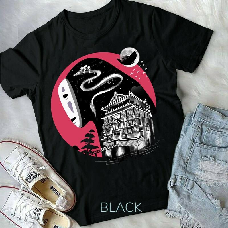 Spirited Away Anime T-Shirt S-4XL, Studio Ghibli Hayao Miyazaki Unisex Tee
