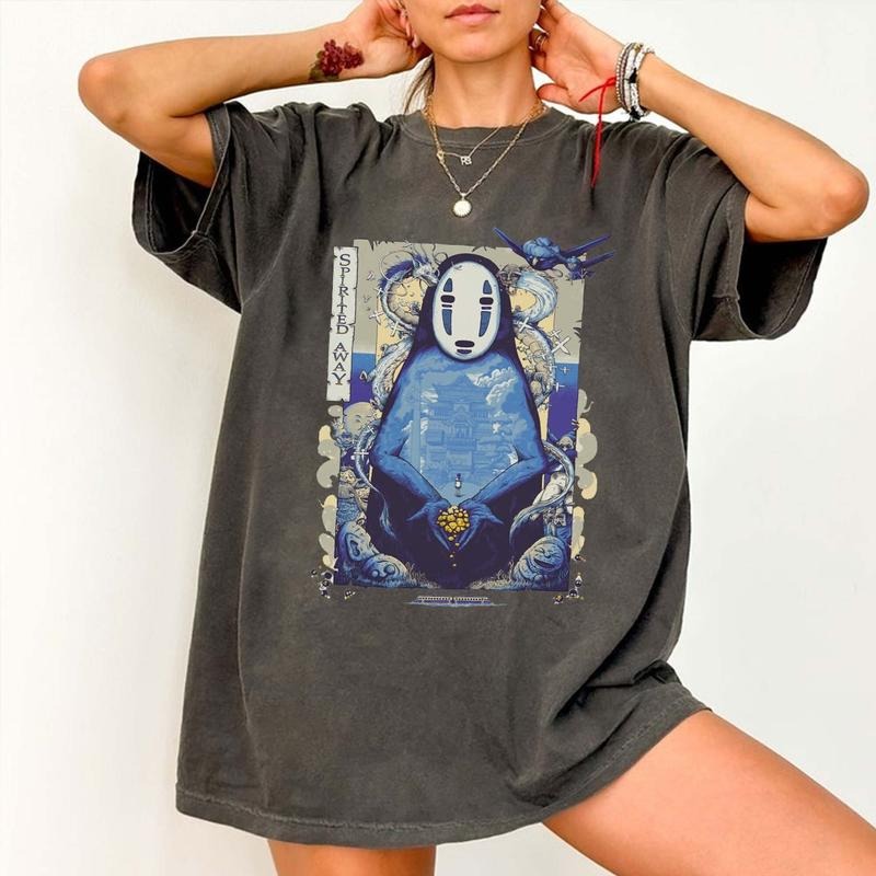 Spirited Away No face shirt, Hayao Miyazaki, Ghibli Spirited Away Shirt Hoodie, Sweatshirt | InkThreadWorks.com