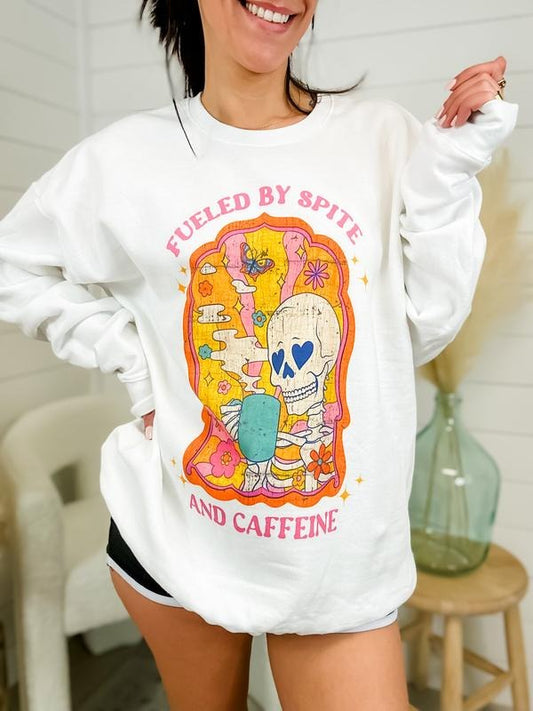Spite And Caffeine Graphic Sweatshirt