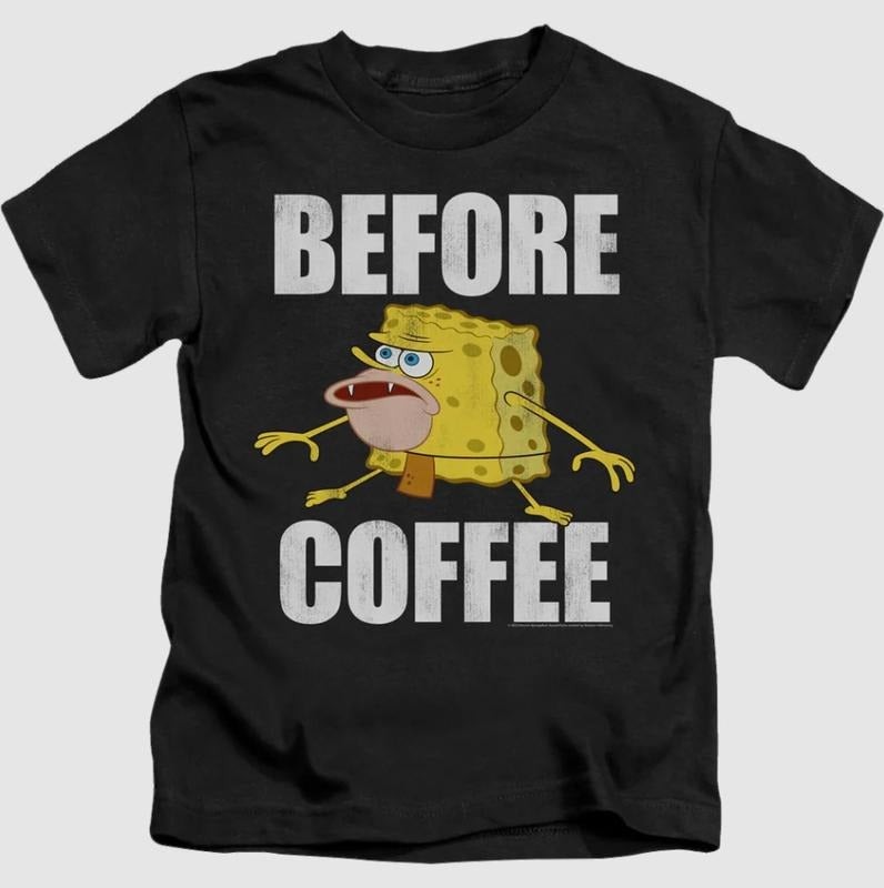 Sponge Bob Before Coffee Meme Funny T shirt Hoodie, Sweatshirt | InkThreadWorks.com