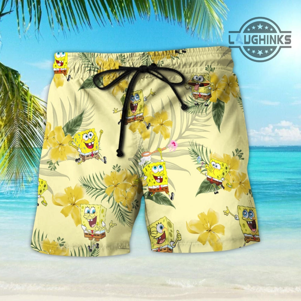 Spongebob Hawaiian Shirt Squarepants Hawaiian Shirt And Shorts NEW