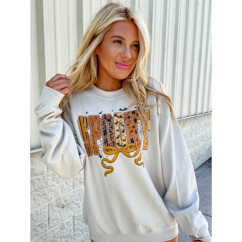 Spooky Design Letters Graphic Top